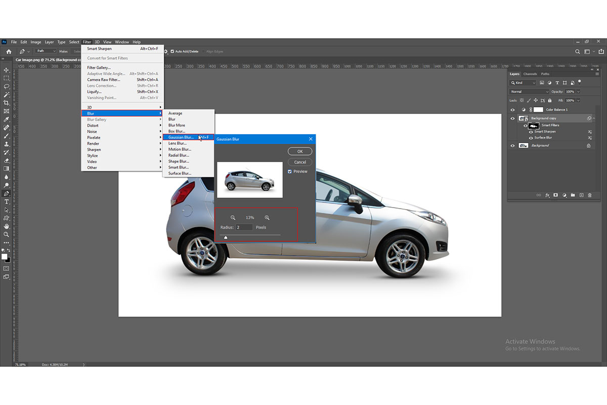 Fixing Pixelated Image with Gaussian Blur Effect