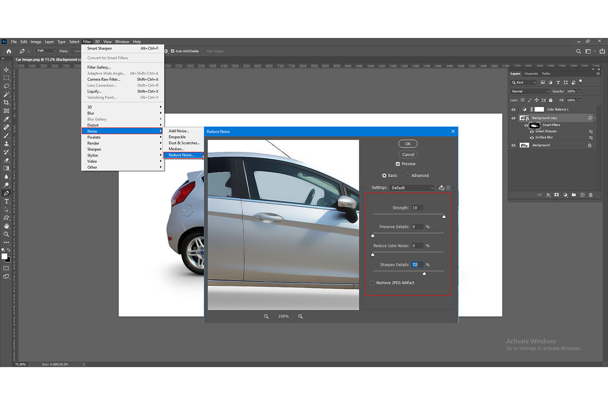 Fixing Pixelated Image with Gaussian Blur Effect