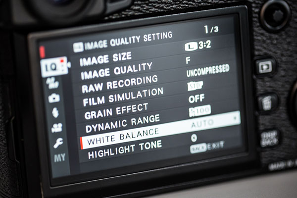 Camera White Balance Setting