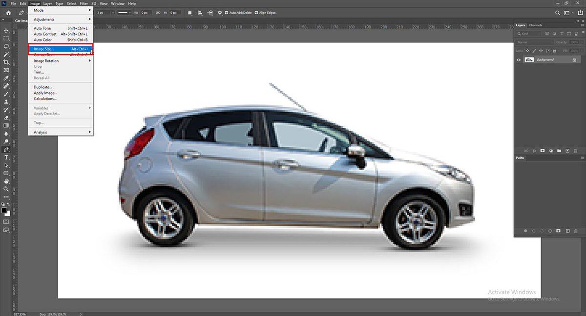 Step 2 Change the image size