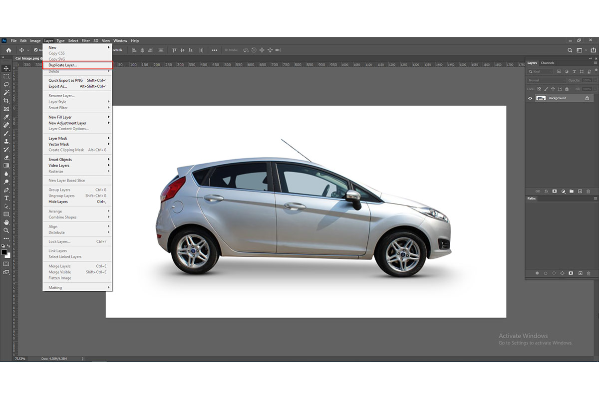 Step 4 Make a duplicate layer on the image