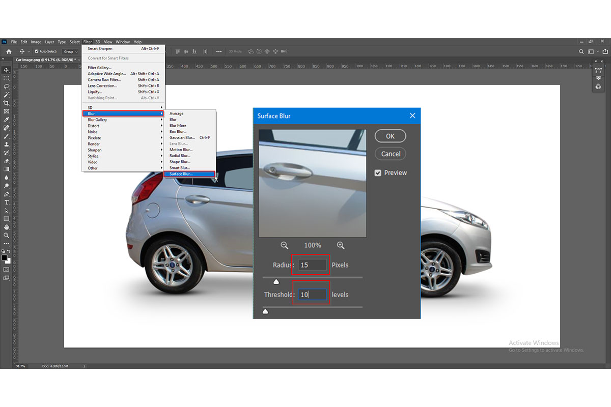 Step 5 Select the Duplicate Layer and then click on Filter