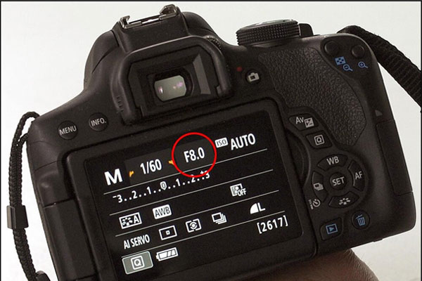 camera aperture setting
