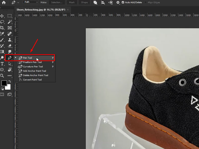 Step 3 Select the Pen Tool