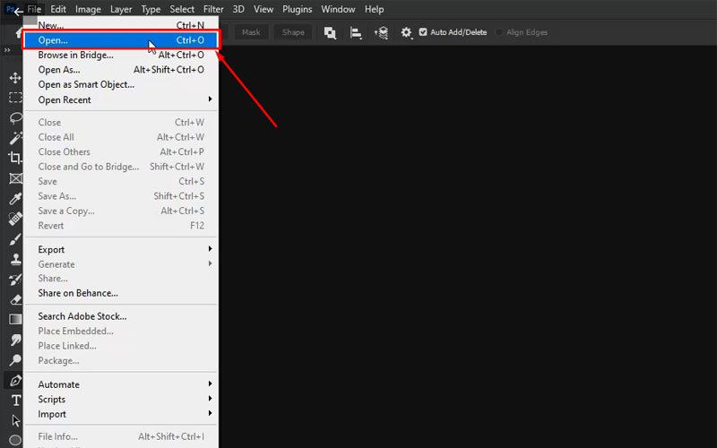 Open Image in Photoshop